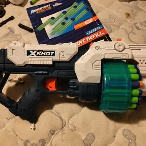 X-Shot Dart Blaster - Blue, White, and Orange